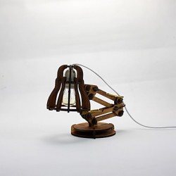 Bedroom Euro DIY Gift Creative Vintage Long Arm Wood Table Lamp Light