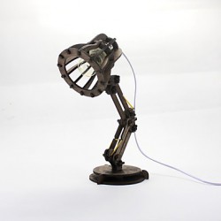 Bedroom Euro DIY Gift Creative Vintage Long Arm Wood Table Lamp Light