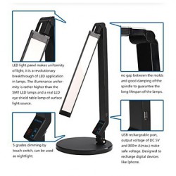 LED/Eye Protection Desk Lamps, Modern/Comtemporary Metal