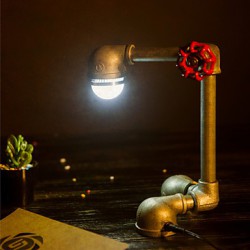 Vintage Industrial Bar Cafe Table Lights Creative Pipe Desk Lamp Living Room Restaurant Decorative Light-FJ-DT1S-025A0