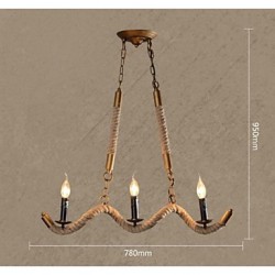 MAX 40W Traditional/Classic / Vintage / Retro / Lantern / Country Electroplated Metal Pendant LightsLiving Room / Bedroom / Dining Room /