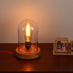 E27 5*10CM 5-10㎡220V Button Switch Retro Contracted Nordic Log Decoration Lamp LED Light