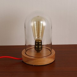 E27 5*10CM 5-10㎡220V Button Switch Retro Contracted Nordic Log Decoration Lamp LED Light
