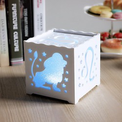 14.5*14.5*14.5CM Christmas Originality Of The Zodiac Hollow-Out Concise Adornment Night Light Lamp Light Led