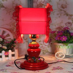 Valentine'S Day Heart-Shaped Red Cloth Creative Marriage Home Furnishing Articles Practical Desk Lamp Led Light