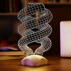 25*10*10CM Transparent Acrylic 3 D Luminous Glow Plates Desk Lamp Light Led