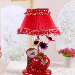 Valentine'S Day Trawberry Decoration Flower Arranging Household Handicraft Furnishing Articles Desk Lamp Led Light