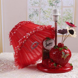 Valentine'S Day Trawberry Decoration Flower Arranging Household Handicraft Furnishing Articles Desk Lamp Led Light