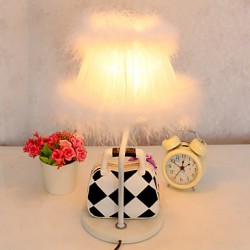 Valentine'S Day Black And White, Plaid Package Of Contemporary And Contracted Creative Resin Desk Lamp Led Light